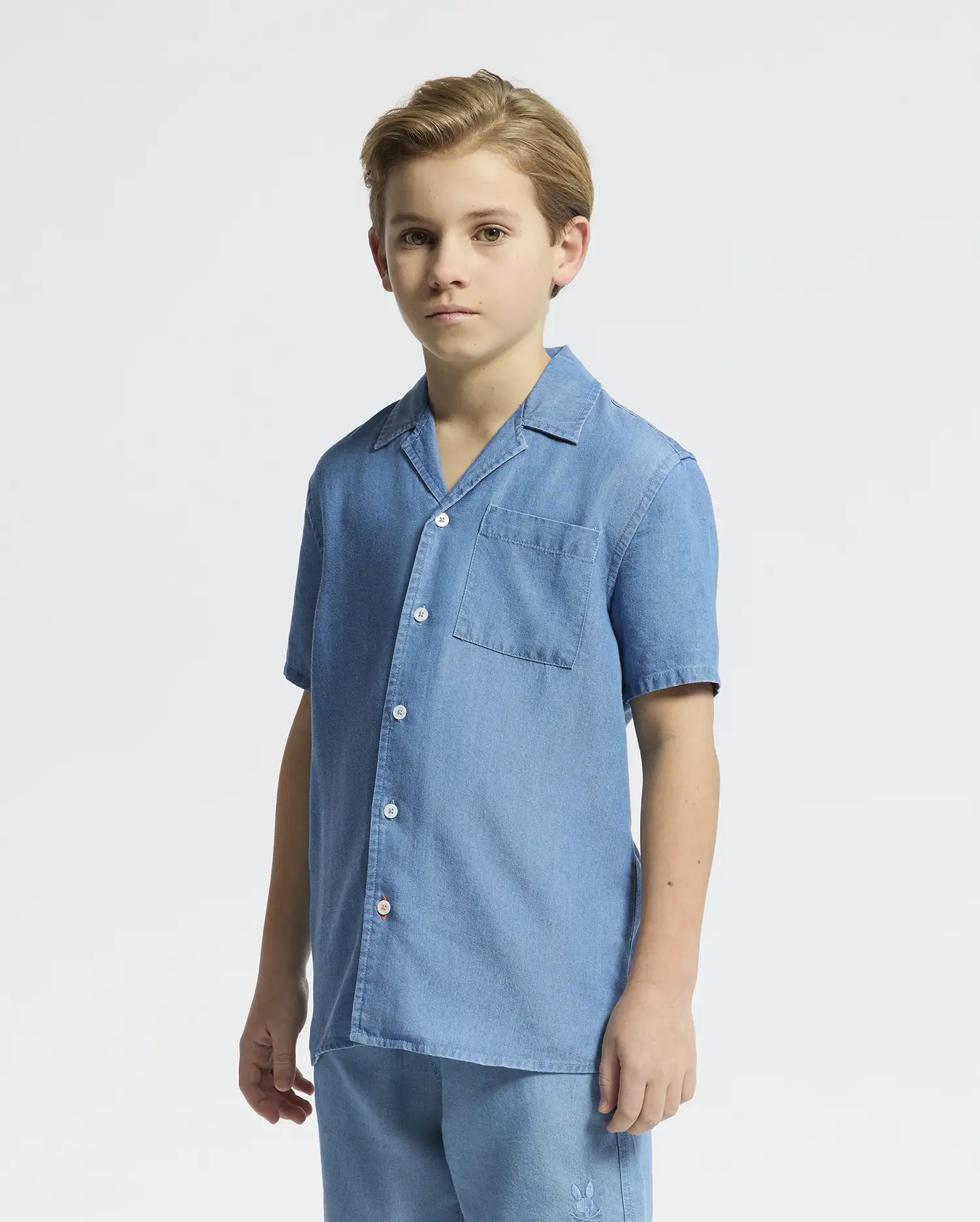 KIDS KERVIN LIGHTWEIGHT DENIM WOVEN SHIRT - B0Q467F200 - Image 12