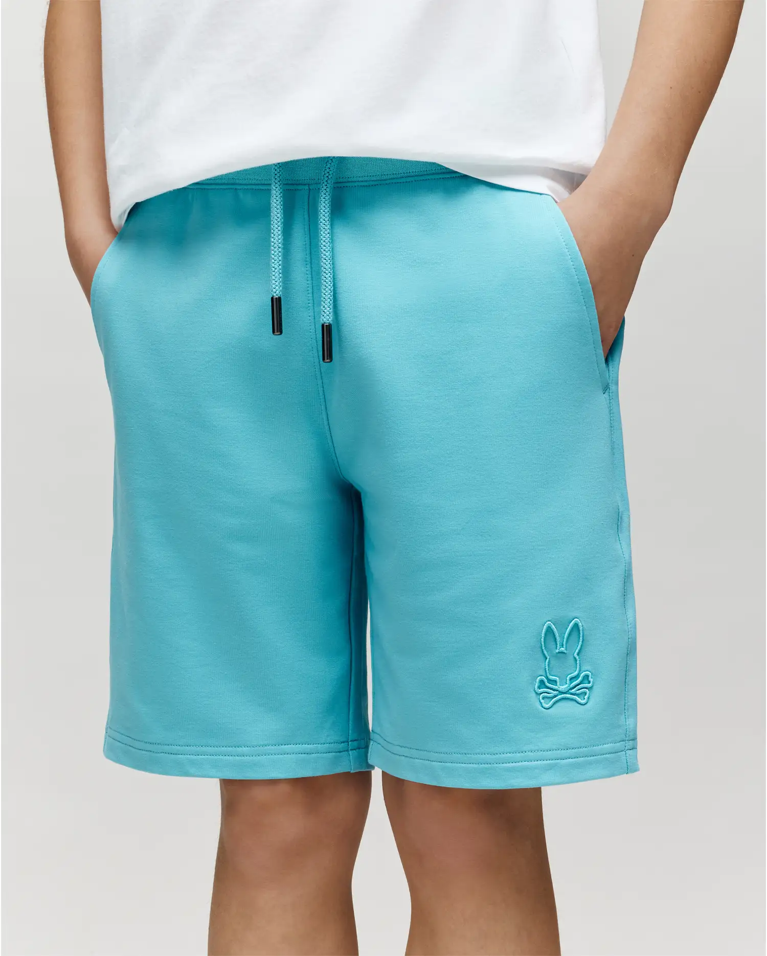 KIDS LEVANZO EMBROIDERED MICRO FRENCH TERRY SWEATSHORT - B0R578F200 - Image 7