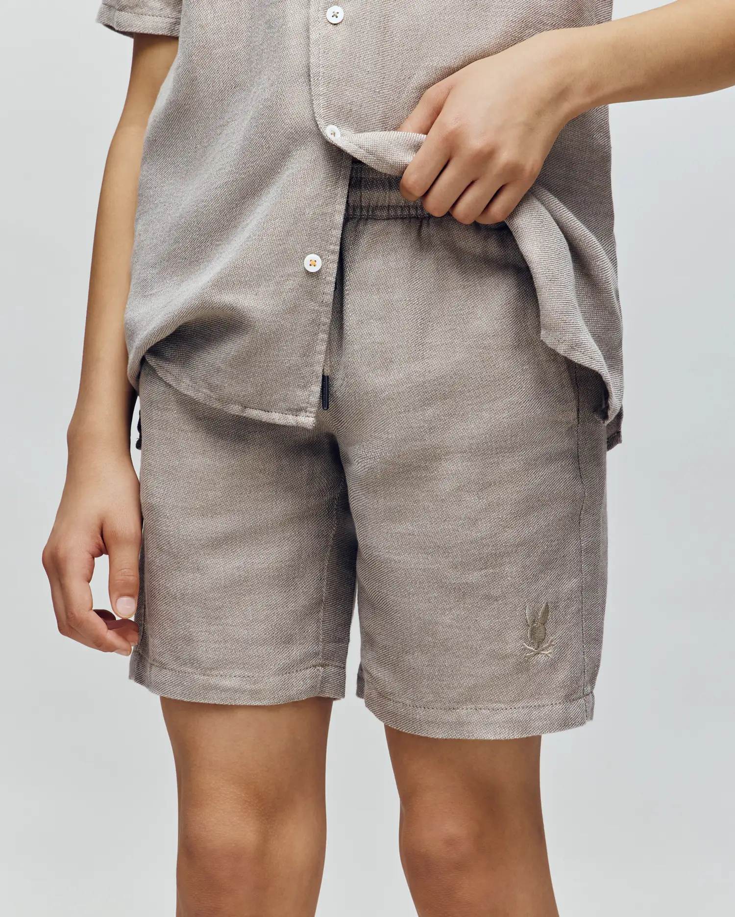 KIDS WINDCREST LINEN BLEND DRAWSTRING SHORT - B0R474C200 - Image 2