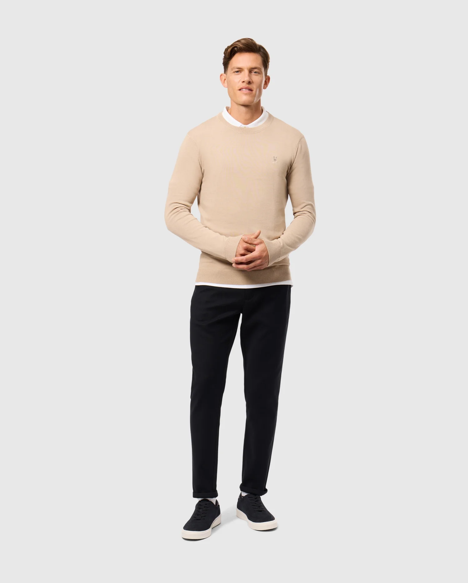 MENS BELMORE EXTRA FINE COTTON SWEATER - B6E832D200 - Image 9