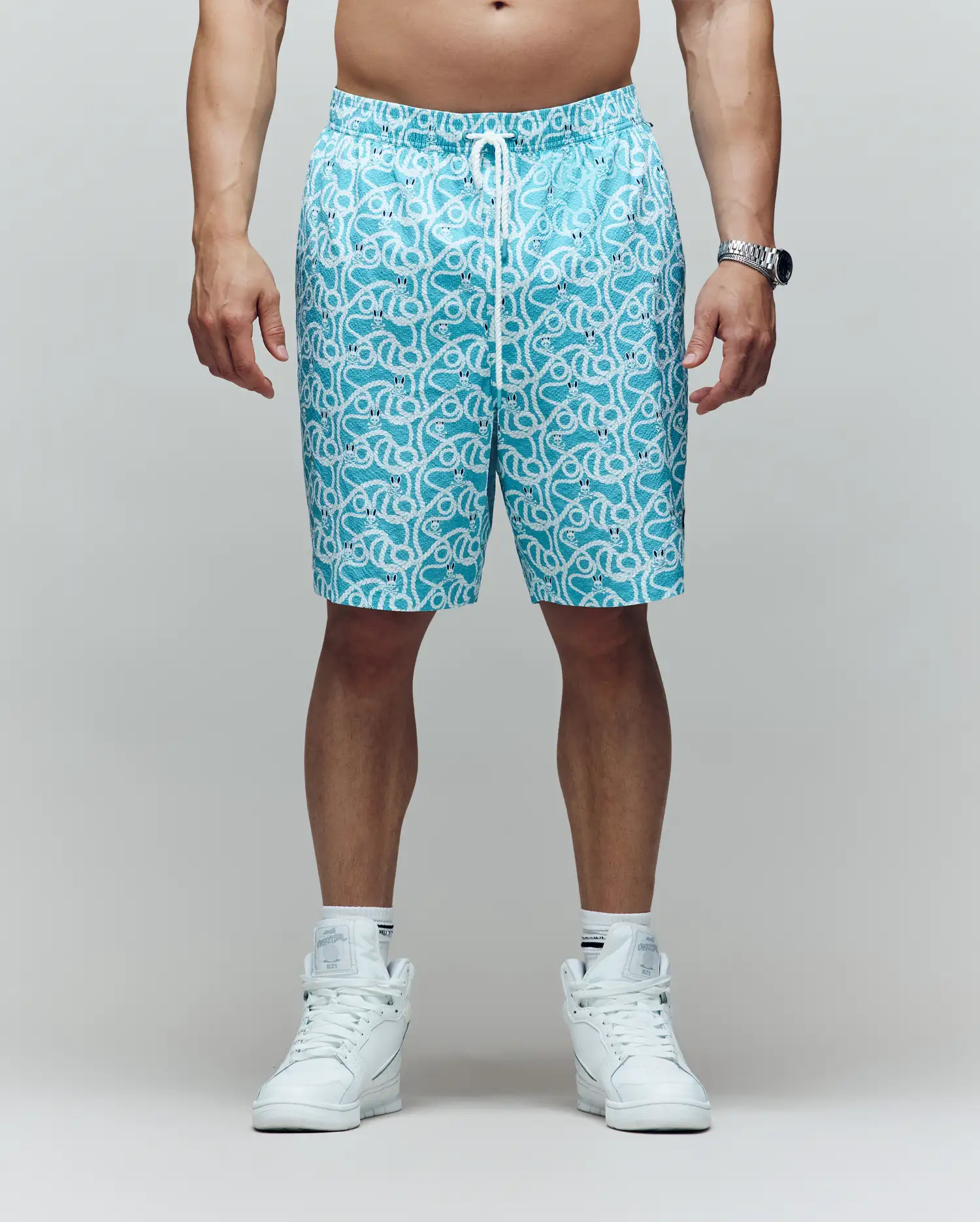 MENS BIG AND TALL CYRUS ALL OVER PRINT SWIM TRUNK - BB1000003