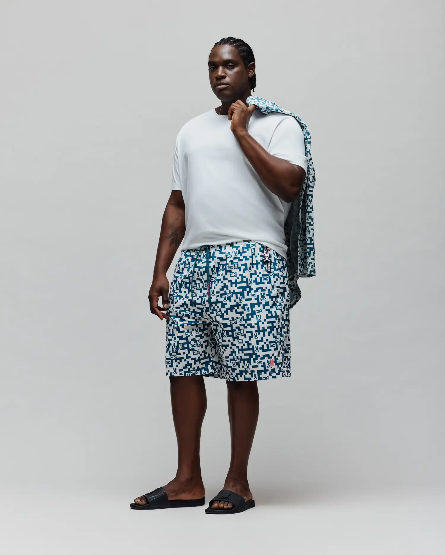 MENS BIG AND TALL JOSH ALL OVER BUNNY SWIM TRUNK - BB1000010 - Image 4