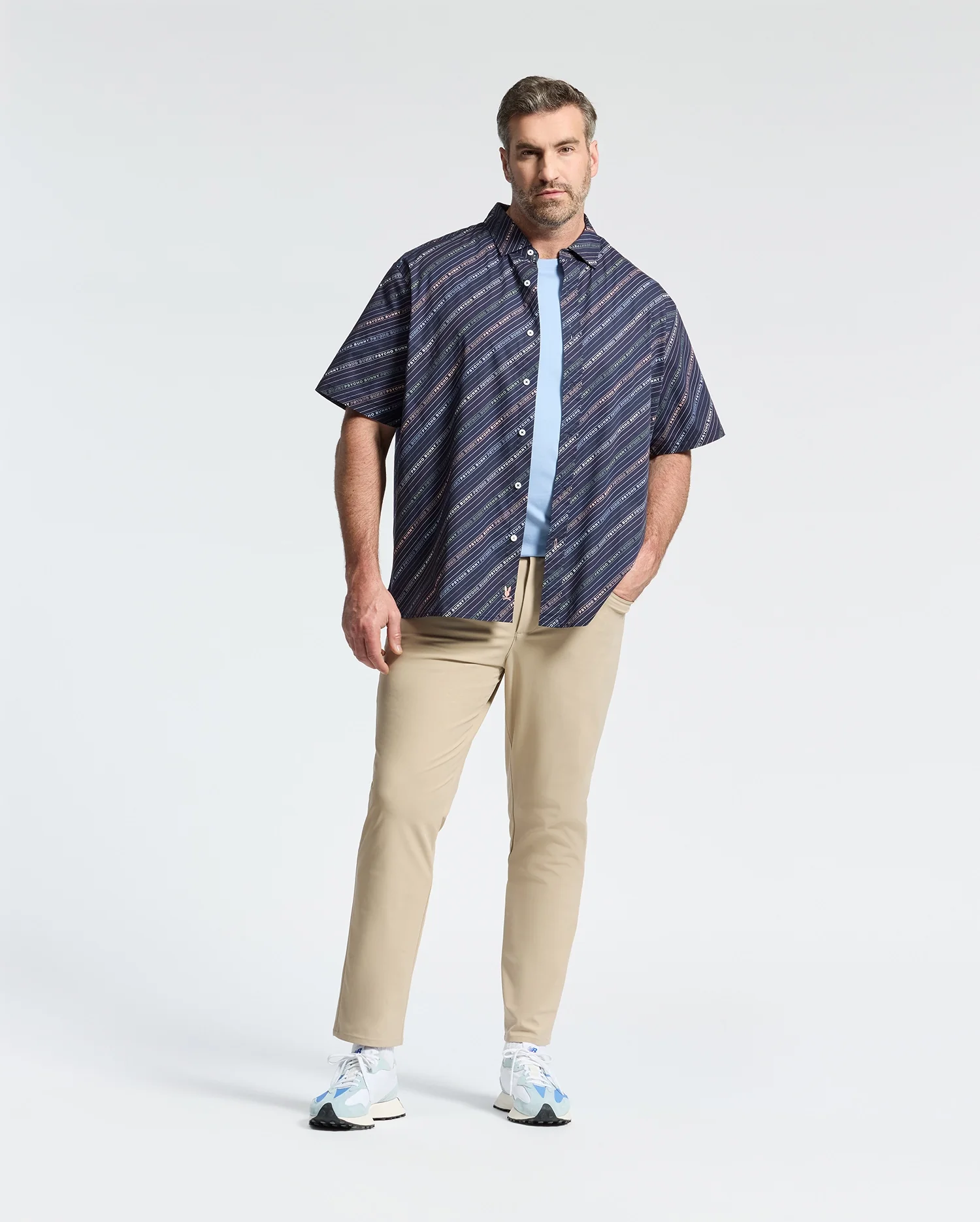 MENS BIG AND TALL RENMARK STRETCH POPLIN WOVEN SHIRT - B9Q629F200 - Image 6