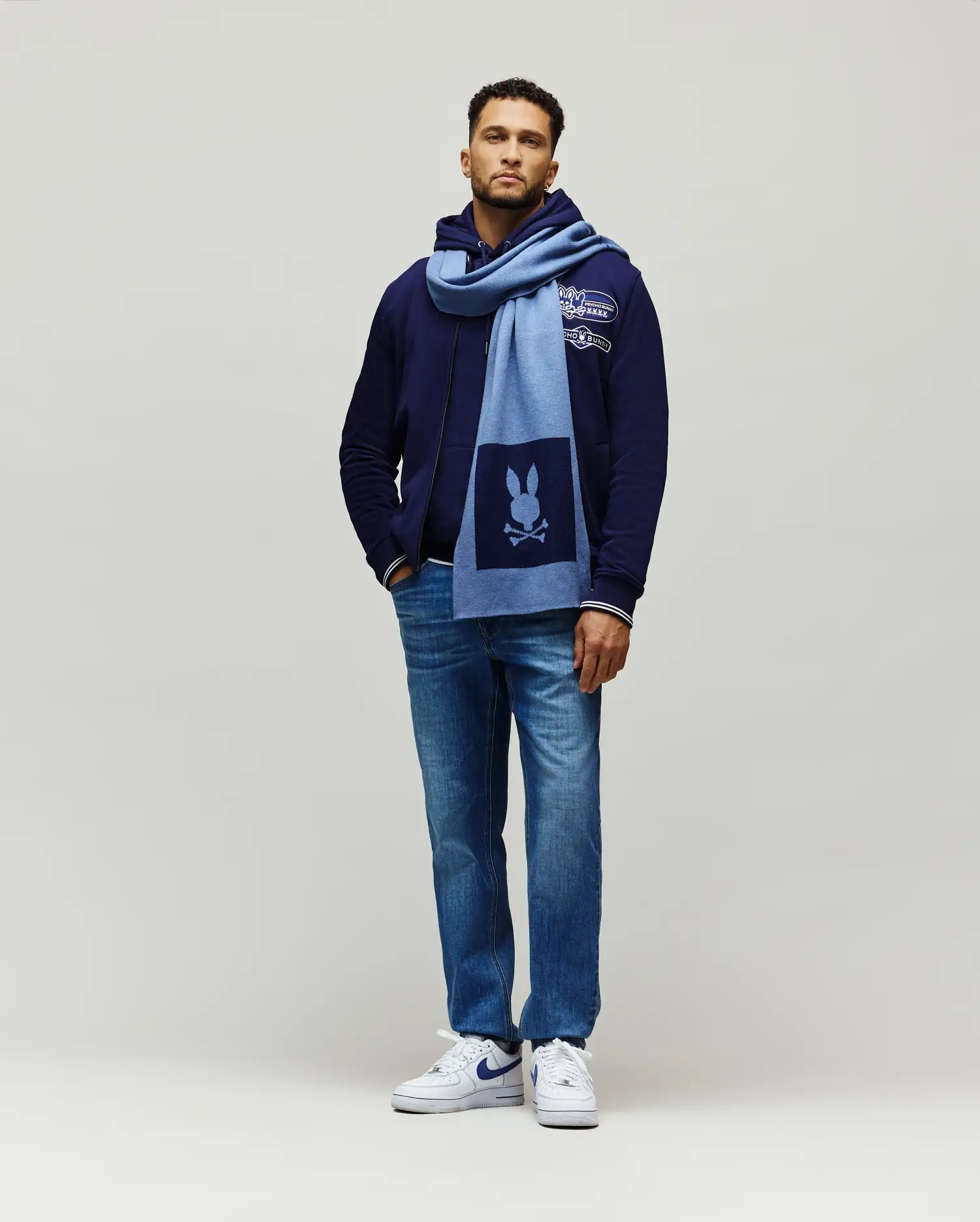 MENS DARIAN SQUARE LOGO SCARF - MO2500015 - Image 3