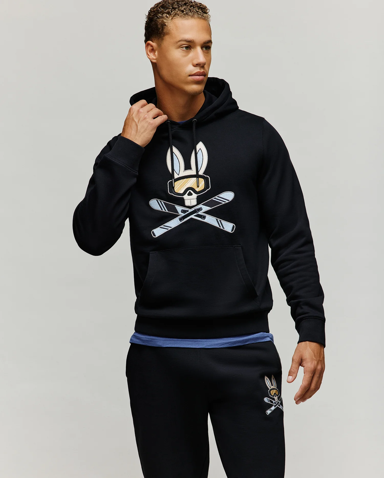 MENS INDIGO SKI BUNNY HOODIE - MT0500150