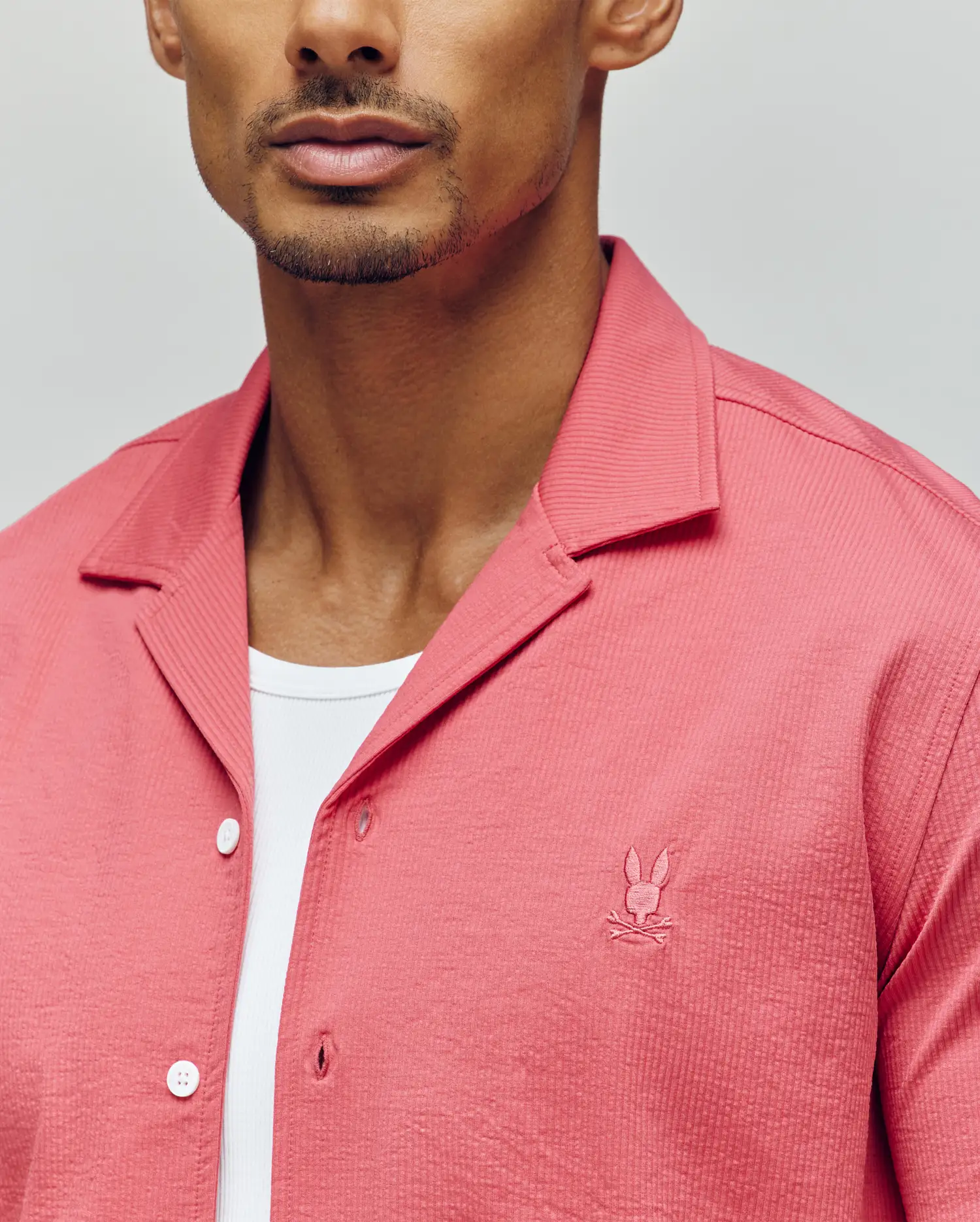 MENS JAYME KNIT SEERSUCKER CABANA COLLAR SHIRT - MT0300002 - Image 2