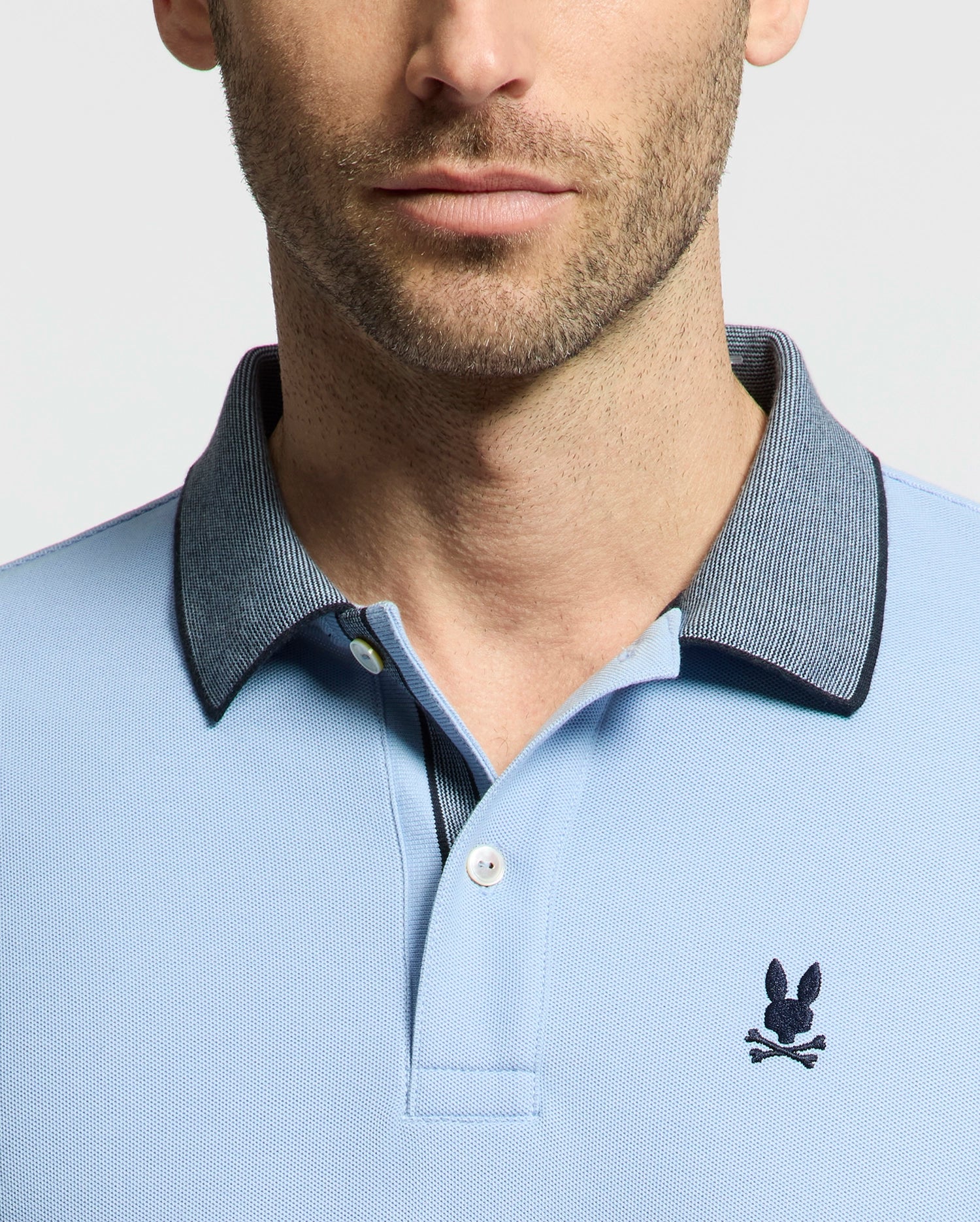 MENS JONAS MICRO STRIPE COLLAR PIQUE POLO - B6K583F200 - Image 3