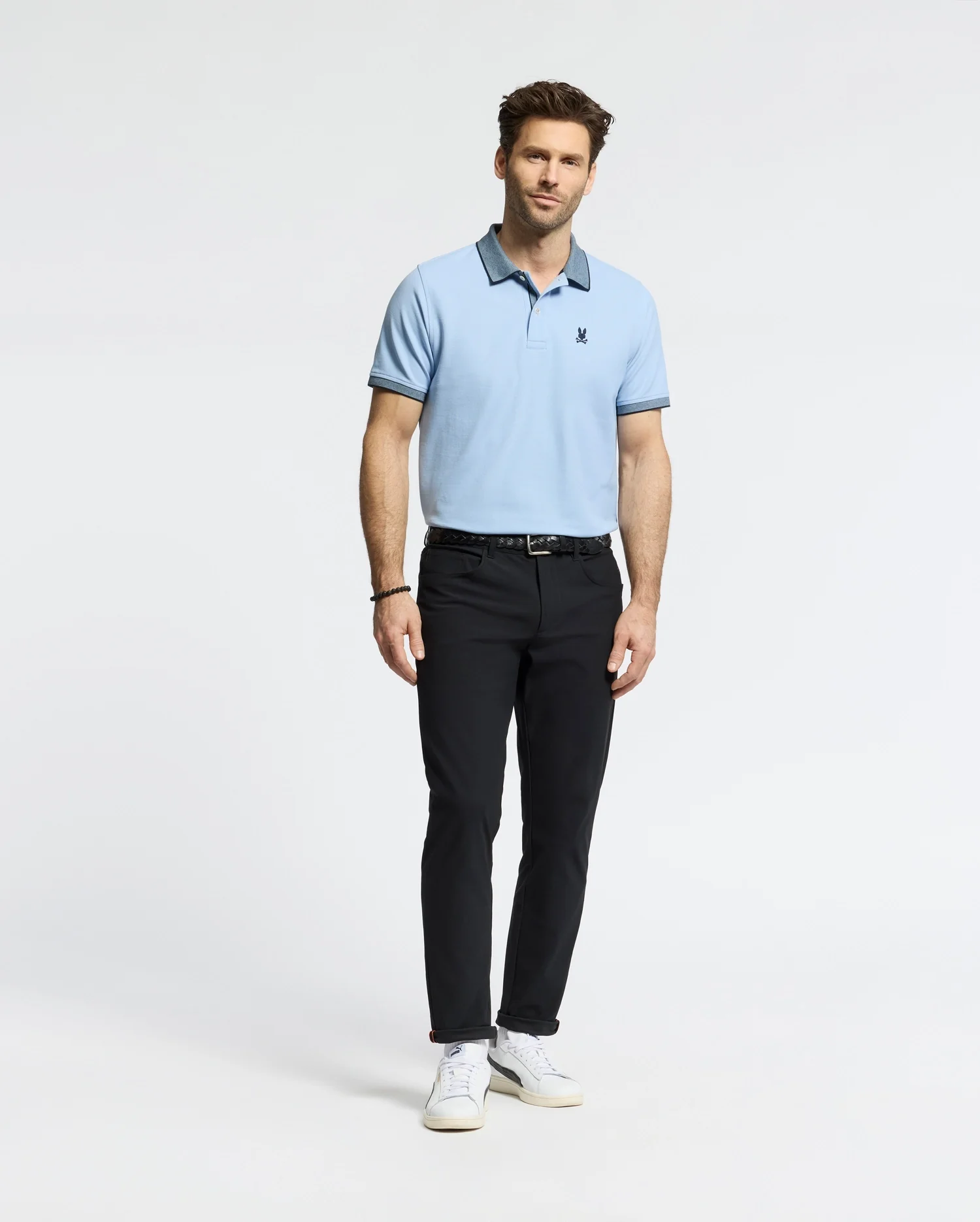 MENS JONAS MICRO STRIPE COLLAR PIQUE POLO - B6K583F200 - Image 6