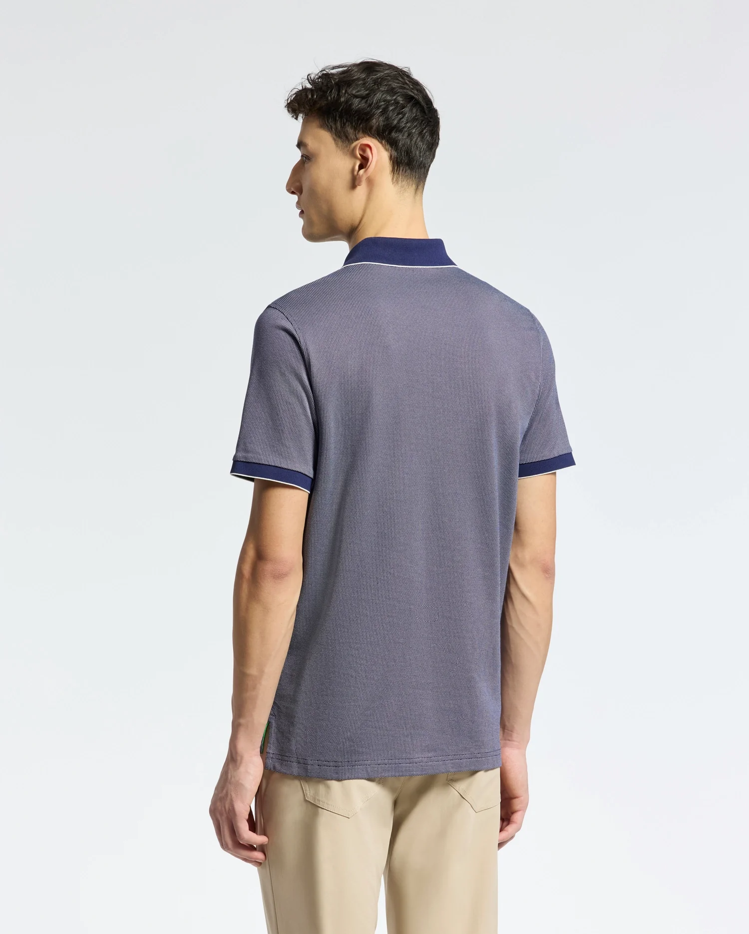 MENS MACKAY JACQUARD JOHNNY COLLAR POLO - B6K408F200 - Image 5