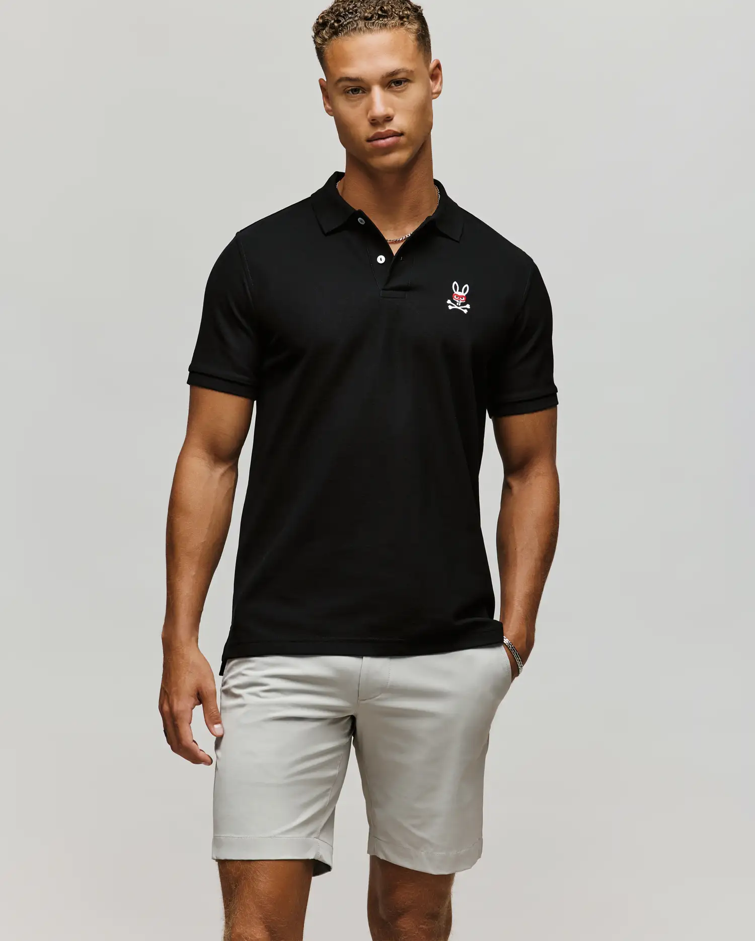 MENS MISCHIEF BUNNY PIQUE POLO - MT0100025