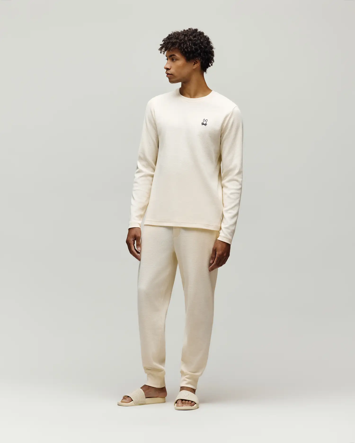 MENS NOE WAFFLE LOUNGE LONG SLEEVE TEE - MO1400026 - Image 4