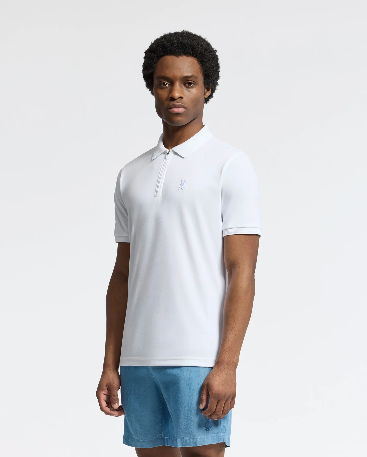 MENS TREVOR PERFORMANCE PIQUE ZIP UP POLO - B6K557F200 - Image 5