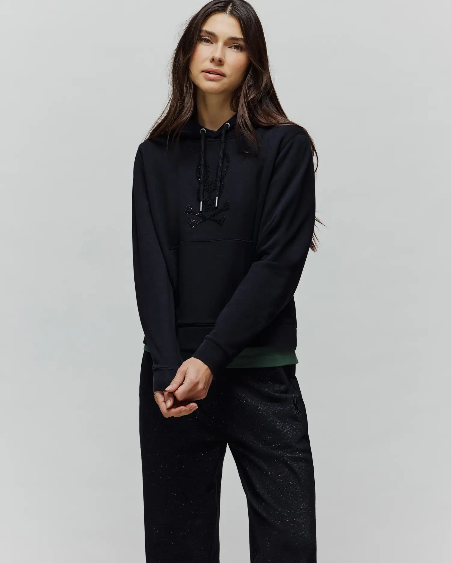 WOMENS ROUX SEQUIN FRENCH TERRY HOODIE - WT0500005